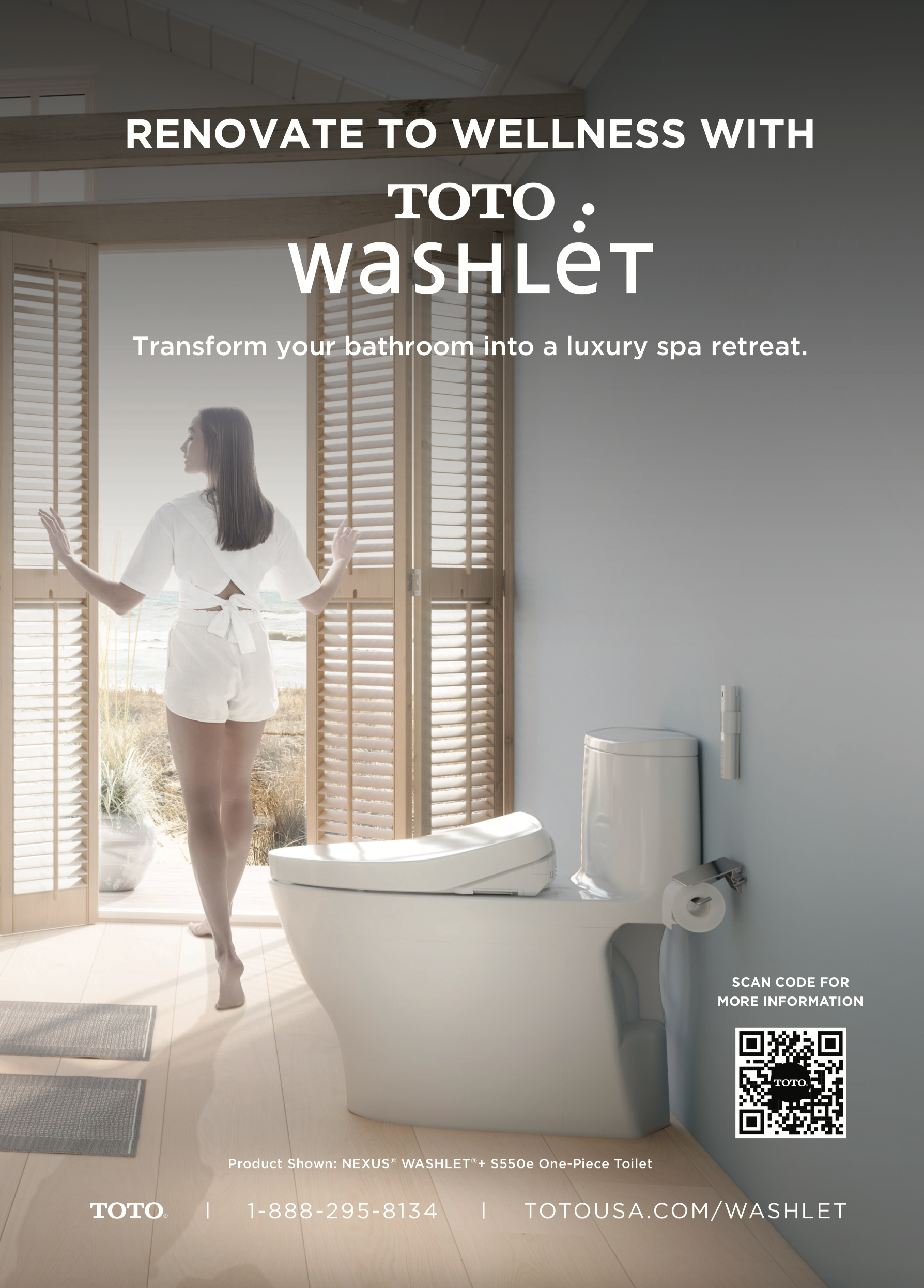 Nexus WASHLET+ S550e One-Piece Toilet Magazine Ad