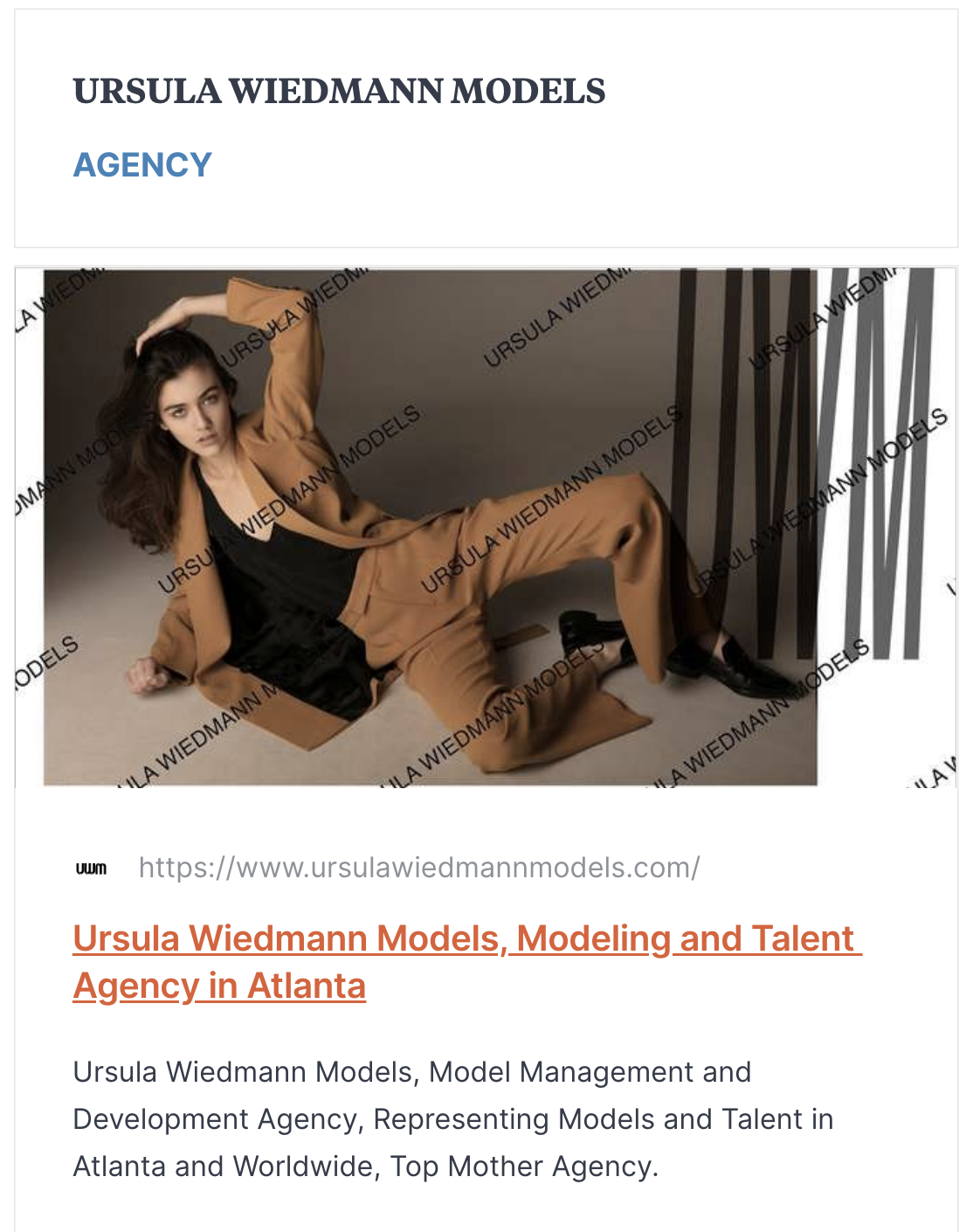 Ursual Wiedmann Models