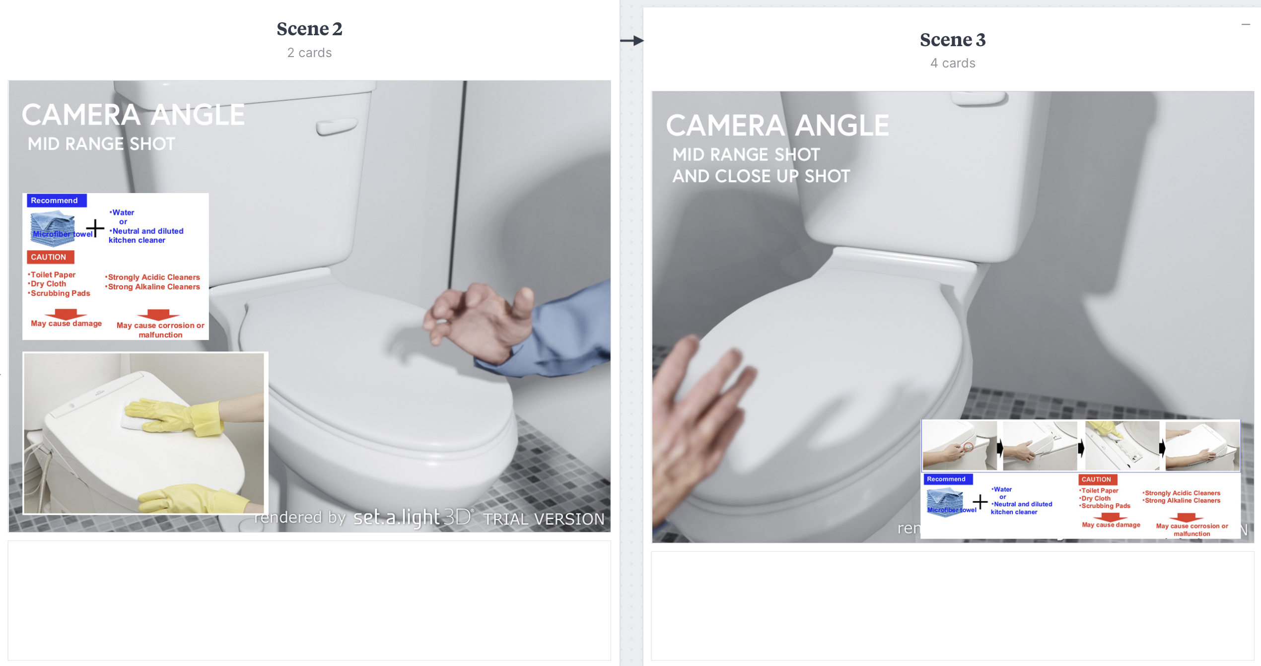 MilaNote Storyboard: How To Clean WASHLET