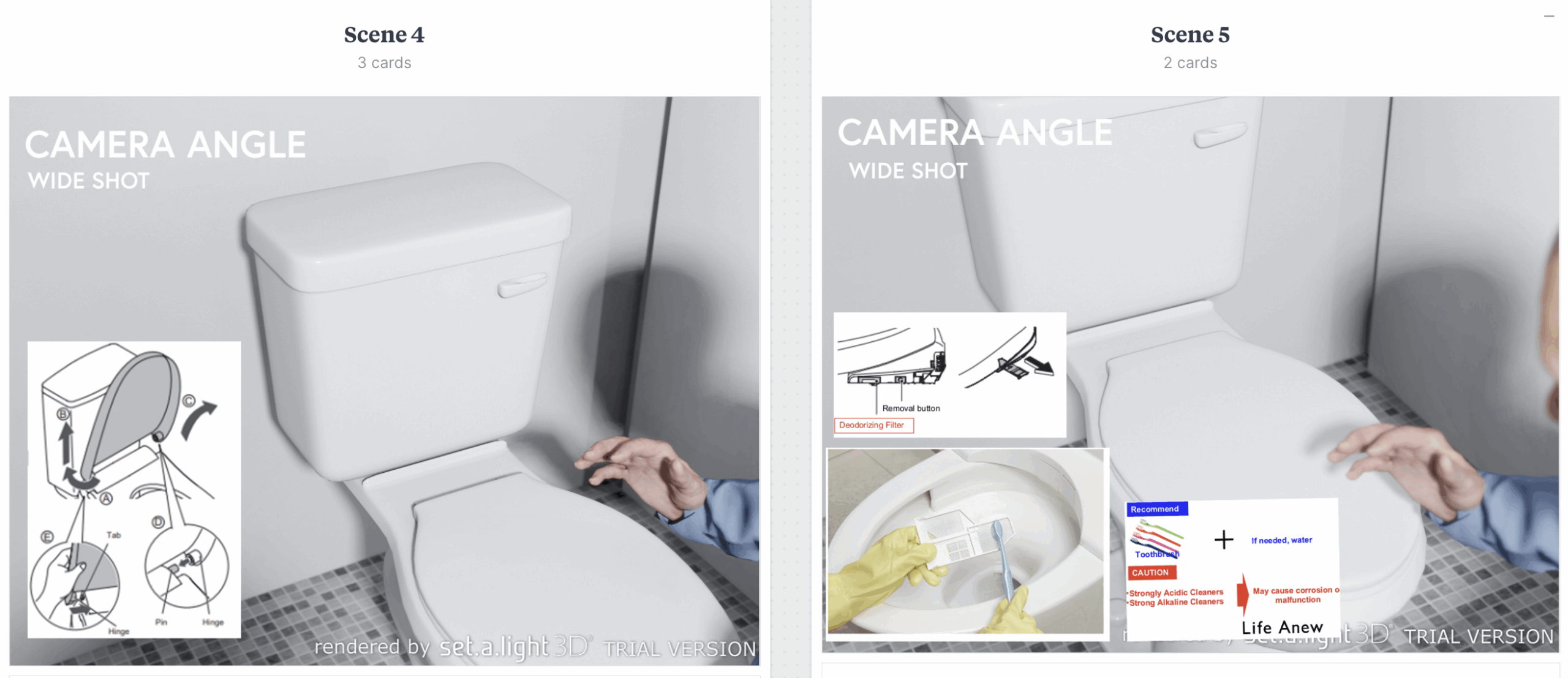 MilaNote Storyboard: How To Clean WASHLET