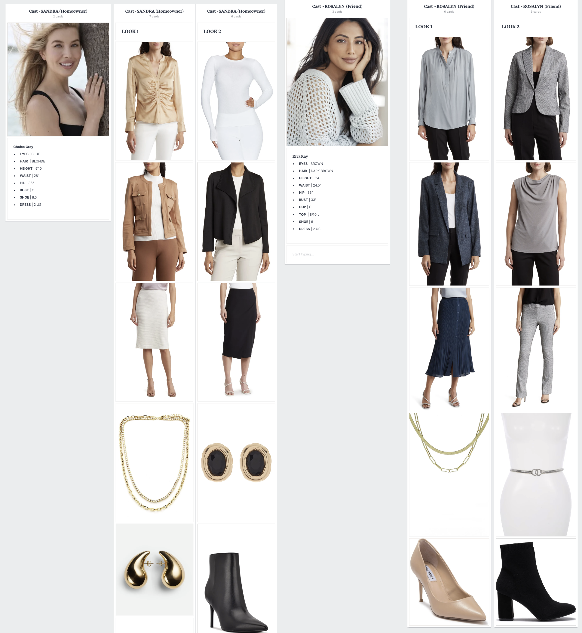 Stylist Moodboard for attire
