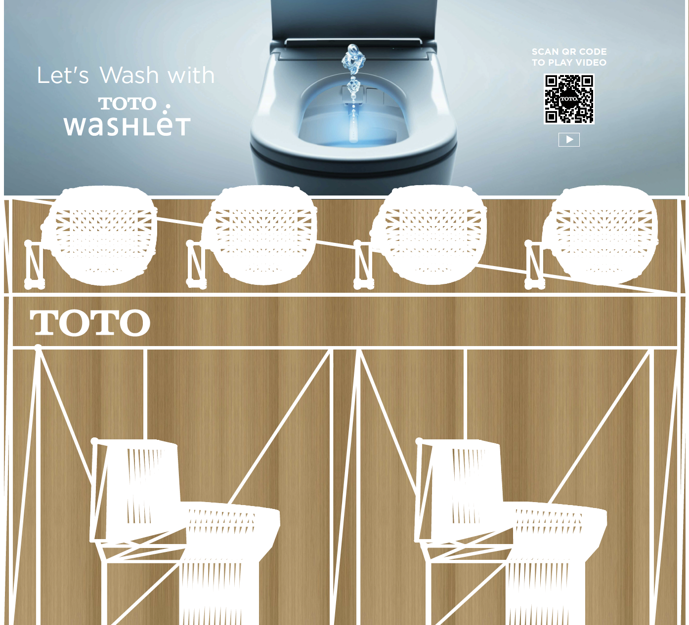 Showroom Let's Wash TOTO WASHLET Artwork